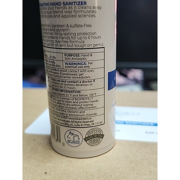 BioProtect Hydrating Hand Sanitizer Foam 1.7 oz Aloe Vera Alcohol-Free - Picture 5 of 8